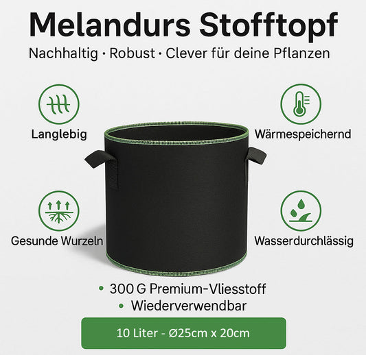 Melandru Stofftopf - 10L - 3er Pack