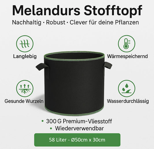 Melandru Stofftopf - 58L - 3er Pack